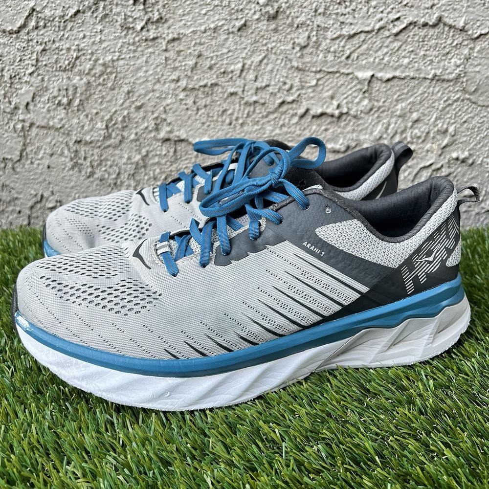 Hoka One One Shoes Men Size 12 Arahi 3 Gray Running Athletic